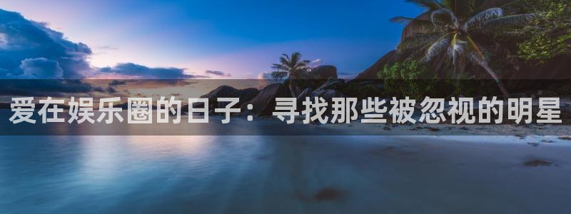益达娱乐平台：爱在娱乐圈的日子：寻找那些被忽视的明星